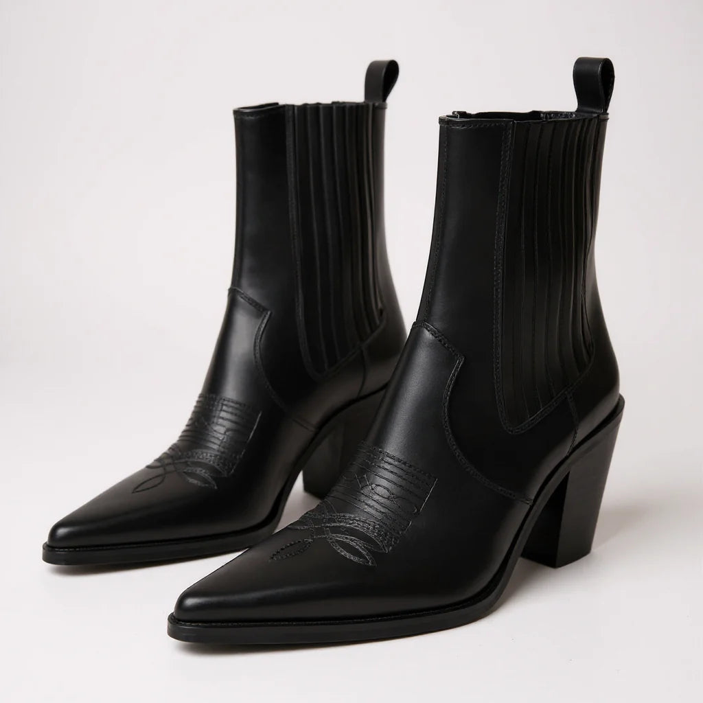 Giulia - Schwarze Cowboystiefel
